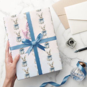 Blue Eater Bunny Geschenkpapier