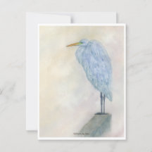 Blue Egret Watercolor