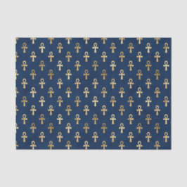 Blue Egyptian Ankh Tissue Paper | Einzigartiges Wr Seidenpapier