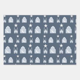 Blue Eid Geschenkpapier Set 3