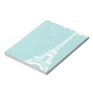 Blue Eiffel Tower Editor Notizblock