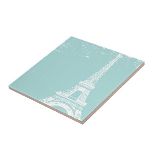 Blue Eiffel Tower Keramik Tiles Fliese