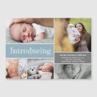 Blue Einführung Baby Boy Foto Collage