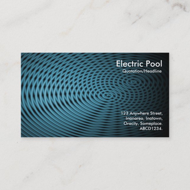 Blue Electric Pool 05 Visitenkarte (Vorderseite)