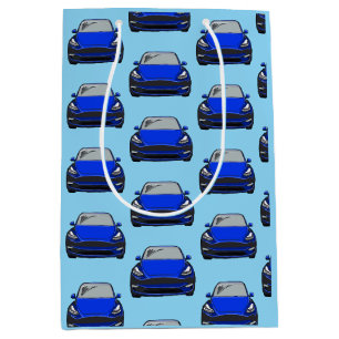Blue Electric Vehicle SUV Car Gift Bag Mittlere Geschenktüte