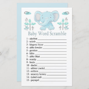 Blue Elefant Baby Wortspiel