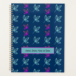 Blue Elegan Green&Pink Verlasse Personalisierten P Planer