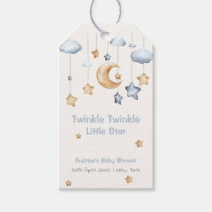 Blue Elegant Twinkle Twinkle Baby Dusche Geschenkanhänger