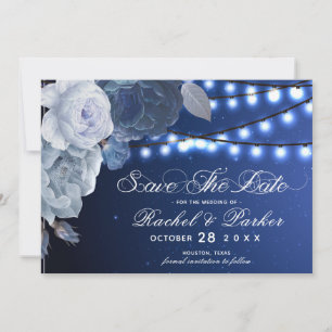 Blue Elegant Wedding Save The Date