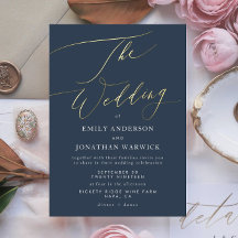 Blue Elegante Gold Die Hochzeit