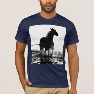 Blue Elegante Modernes Reiten Pop Kunst, Dichtung  T-Shirt