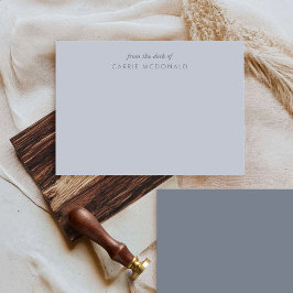 Blue Elegante Personalisiert Stationery Mitteilungskarte