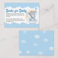 Blue Elephant Baby Book Request Baby Dusche