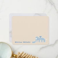 Blue Elephant Baby Boy Danke Card