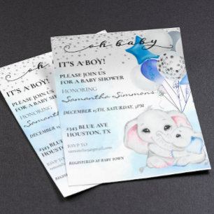 Blue Elephant Baby Dusche Es ist ein Boy Balloons