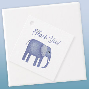 Blue Elephant Baby Dusche Geschenkanhänger