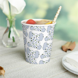 Blue Elephant Baby Dusche Pappbecher
