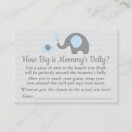 Blue Elephant Baby Dusche Wie groß ist Mama's Bauc Telefonnummerkarte
