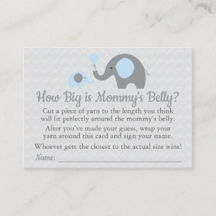 Blue Elephant Baby Dusche Wie groß ist Mama's Bauc Telefonnummerkarte