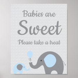 Blue Elephant Babys sind süß Bitte nehmen Sie eine Poster