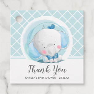 Blue Elephant Boy Baby Dusche Geschenkanhänger