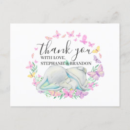 Blue Elephant Butterfets Danke Karte