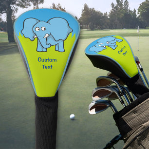 Blue Elephant Cartoon Golf Headcover