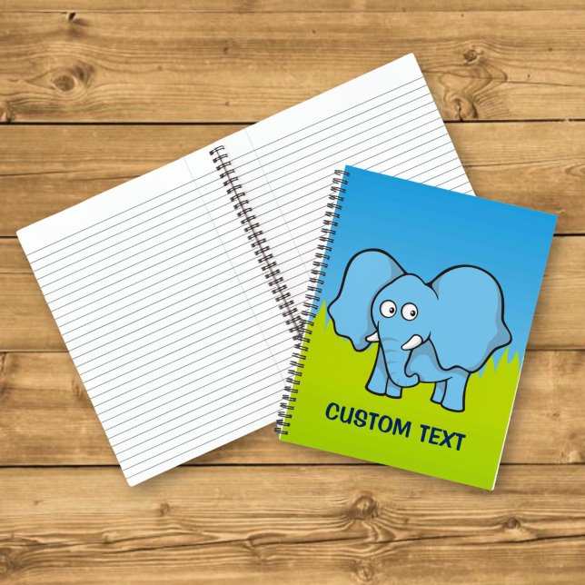 Blue Elephant Cartoon Notizbuch (Von Creator hochgeladen)