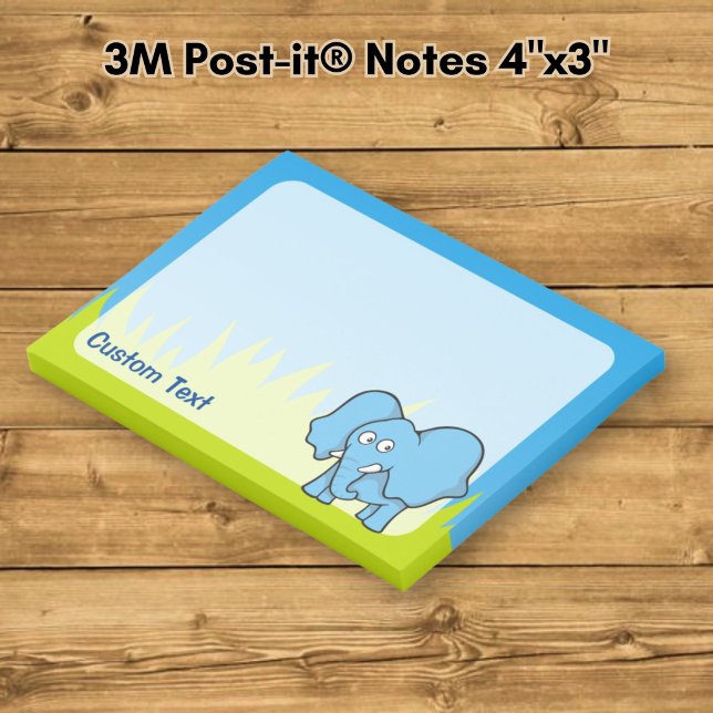 Blue Elephant Cartoon Post-it Klebezettel (Von Creator hochgeladen)