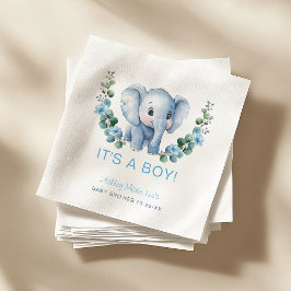 Blue Elephant Es ist eine junge Babydusche Napkins Serviette