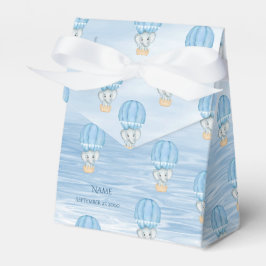 Blue Elephant Hot Air Balloon Gefälligkeitsbox Geschenkschachtel