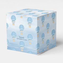 Blue Elephant Hot Air Balloon Gefälligkeitsbox Geschenkschachtel