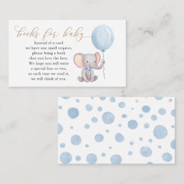 Blue Elephant mit Ballon-Büchern für Baby Begleitkarte