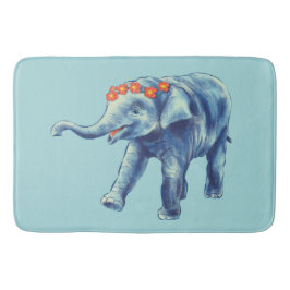 Blue Elephant Niedlich Girl Badematte