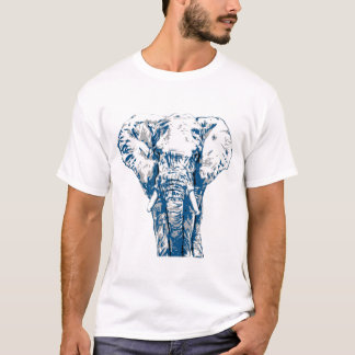Blue Elephant - Pop Art Style & Posterized T-Shirt