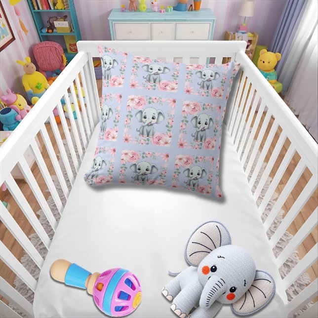 Blue Elephant Throw Pillow Kissen (Von Creator hochgeladen)