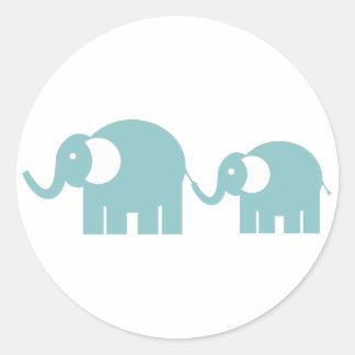 Blue Elephants Stickers