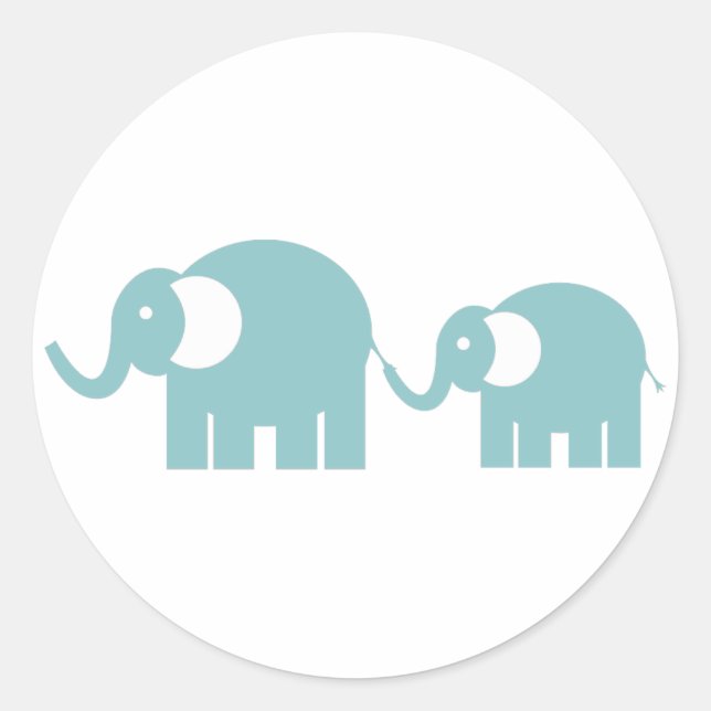 Blue Elephants Stickers (Vorderseite)