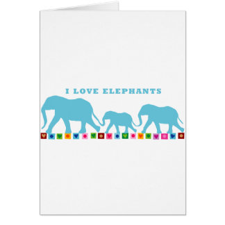 Blue Elephants Walking