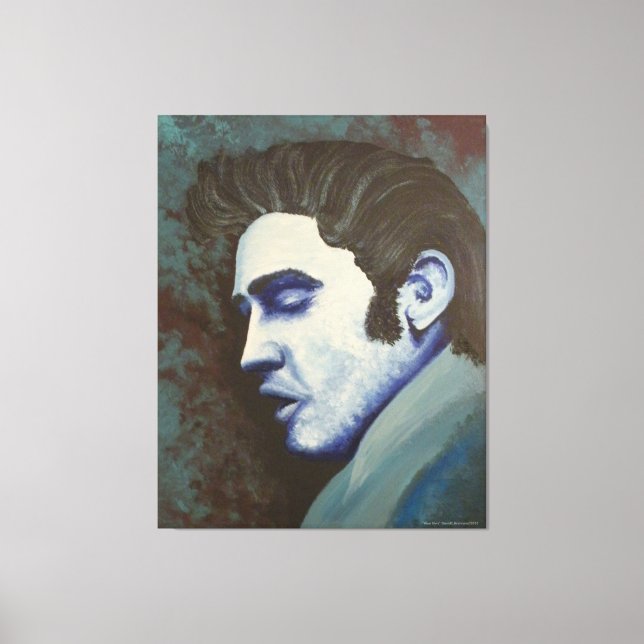 "Blue Elvis", by David C Brannon Leinwanddruck (Vorderseite)