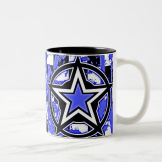 Blue Emo Star Coffee Tasse