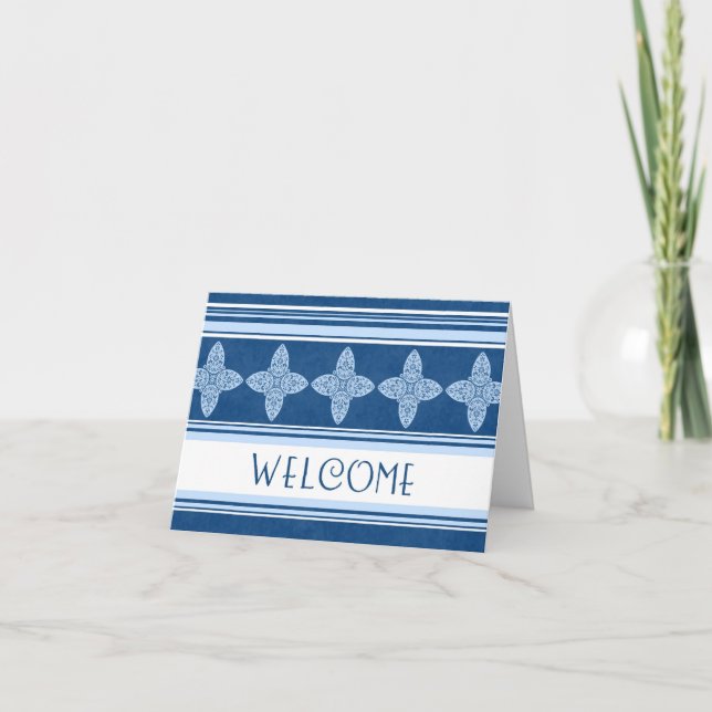 Blue Employee Willkommen auf der Team Card Karte (Vorderseite)