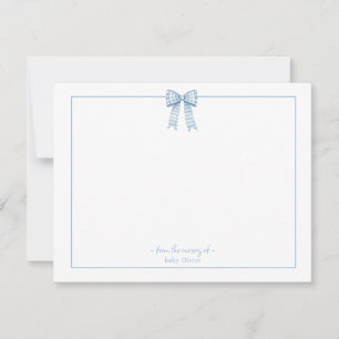 Blue En vichy bow Baby boy nursert merci