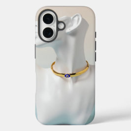 Blue Enamel Evil Eye Choker Necklace iPhone 16 Hülle