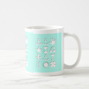 Blue Encoded Message Friendship Tasse