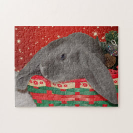 Blue English Lop Bunny Rabbit Weihnachten