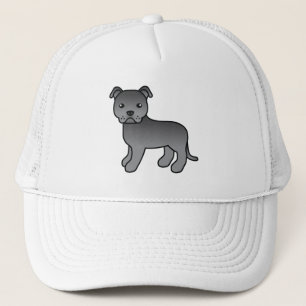 Blue English Staffordshire Bull Terrier Dog Truckerkappe