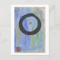 Blue Enso (Zen-Kreis) der Tranquility Postkarte