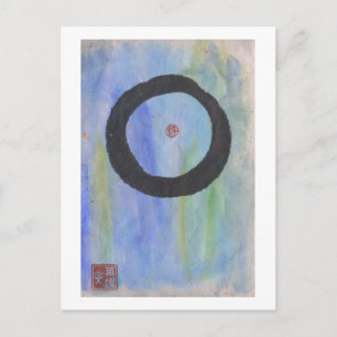 Blue Enso (Zen-Kreis) der Tranquility Postkarte