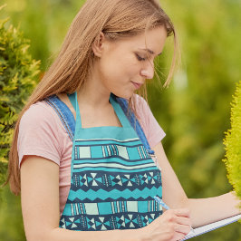 Blue Ethnic Aztec Schürze